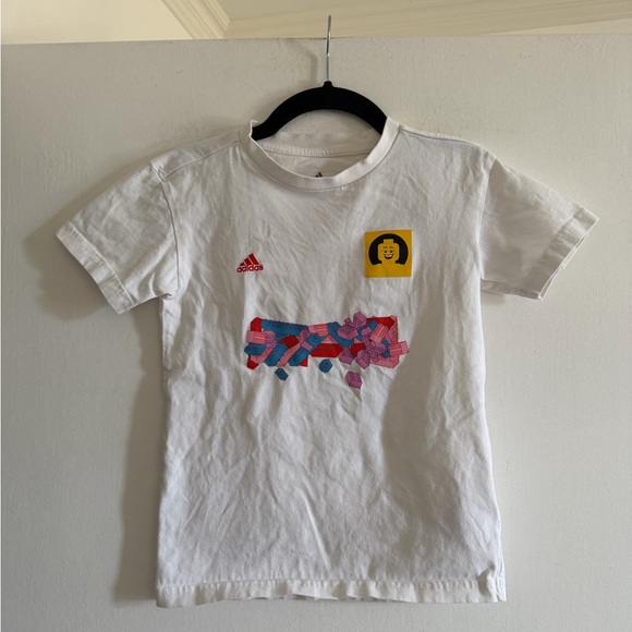 Adidas X Lego Kids Football Soccer Number 10 Graphic Short Sleeve Tee size XS - Picture 5 of 8